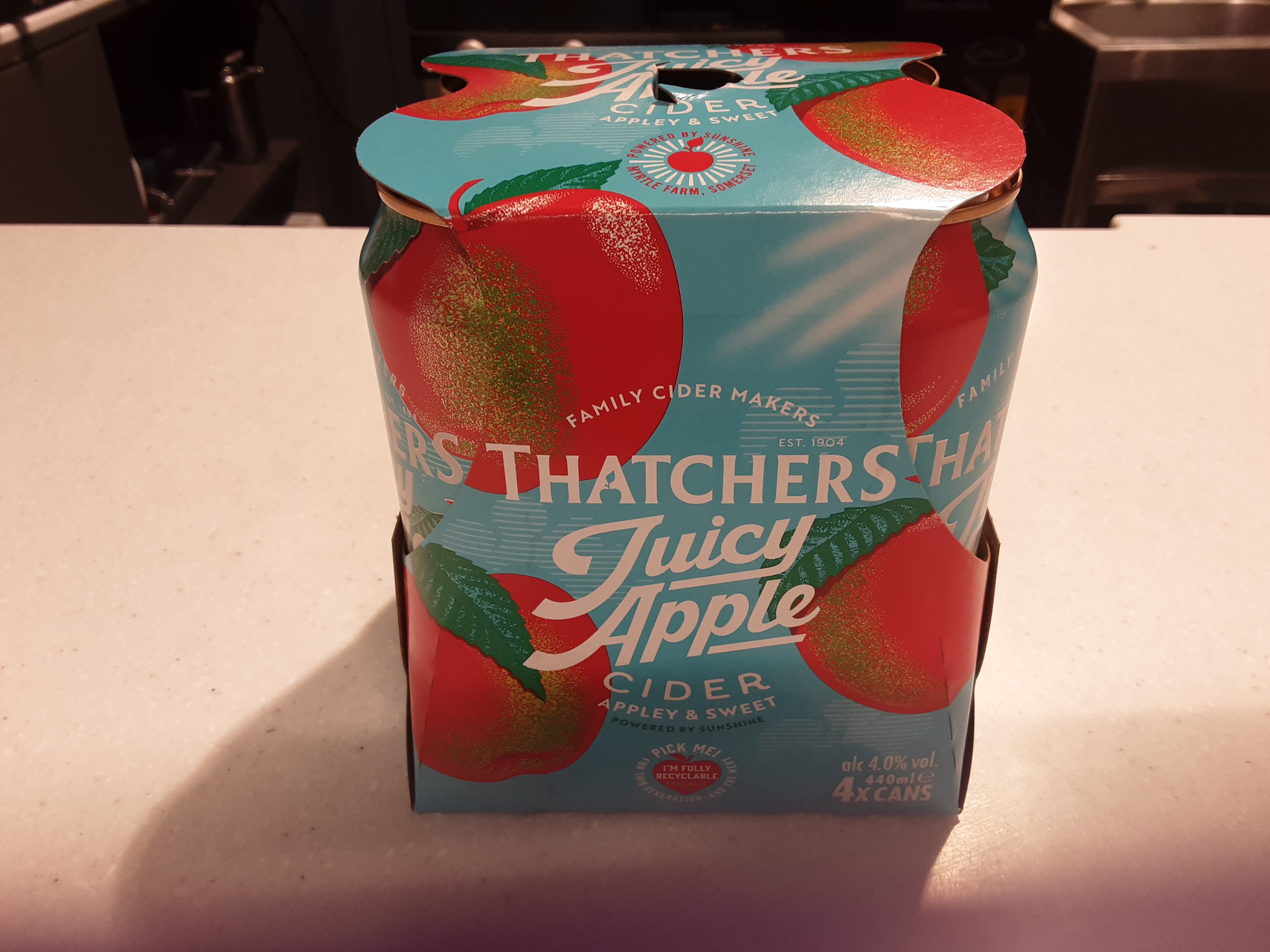 Thatchers juicy apple cider 4pk