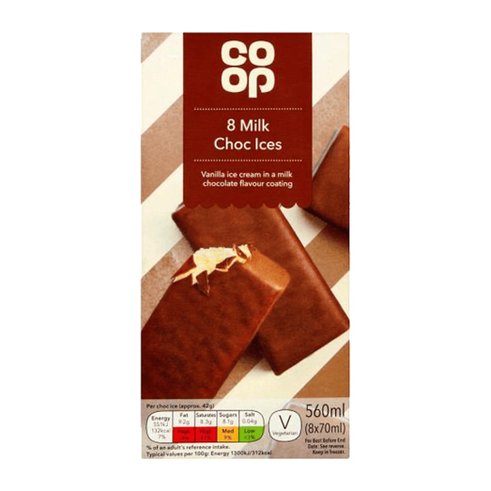 CO OP 8 MILK CHOC ICES