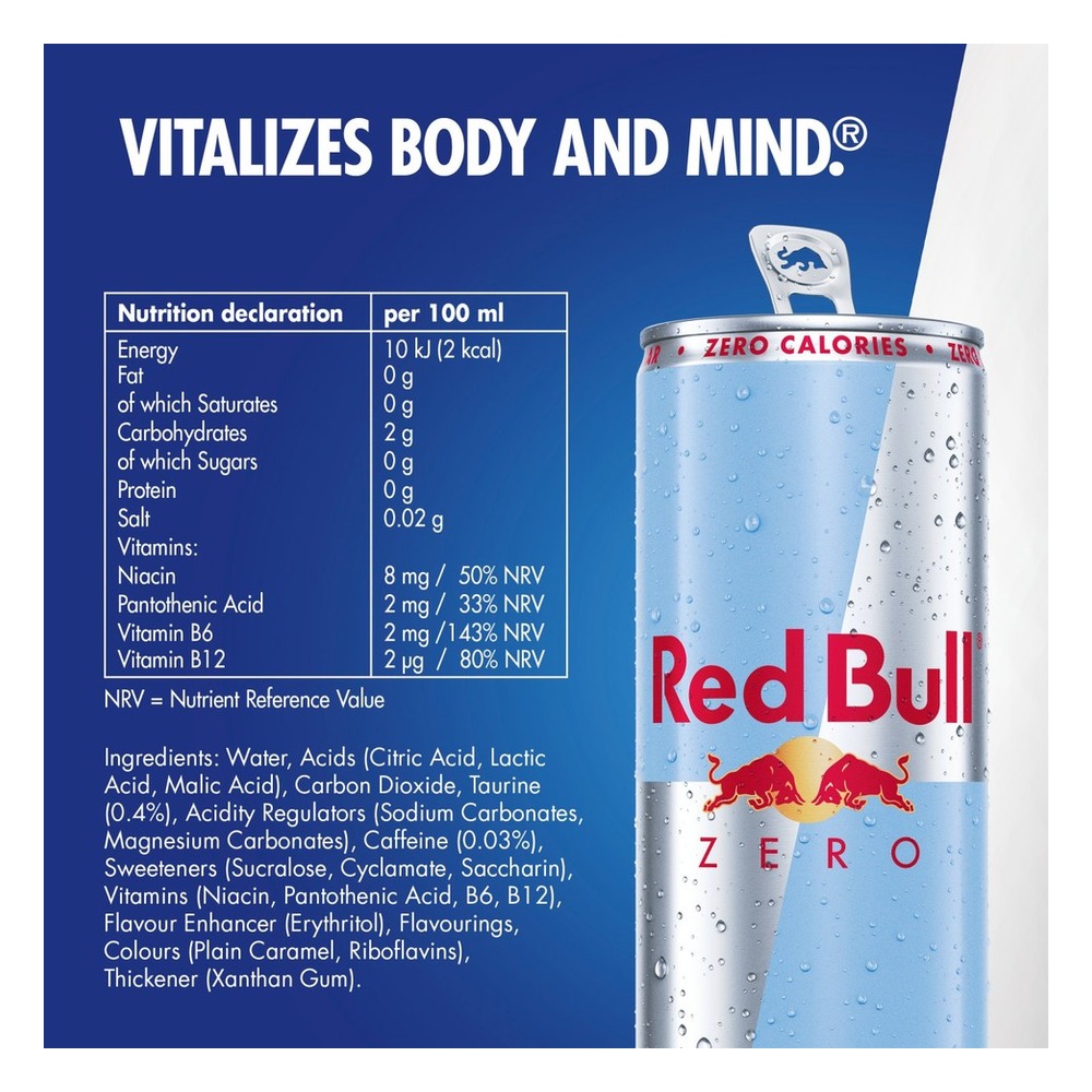 RED BULL ENERGY ZERO PM£1.70