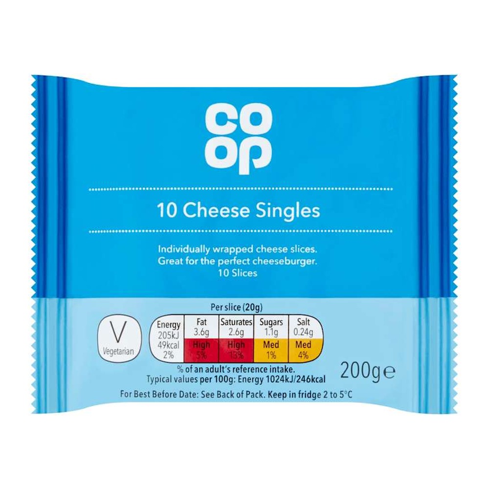 CO OP 10 CHEESE SINGLES
