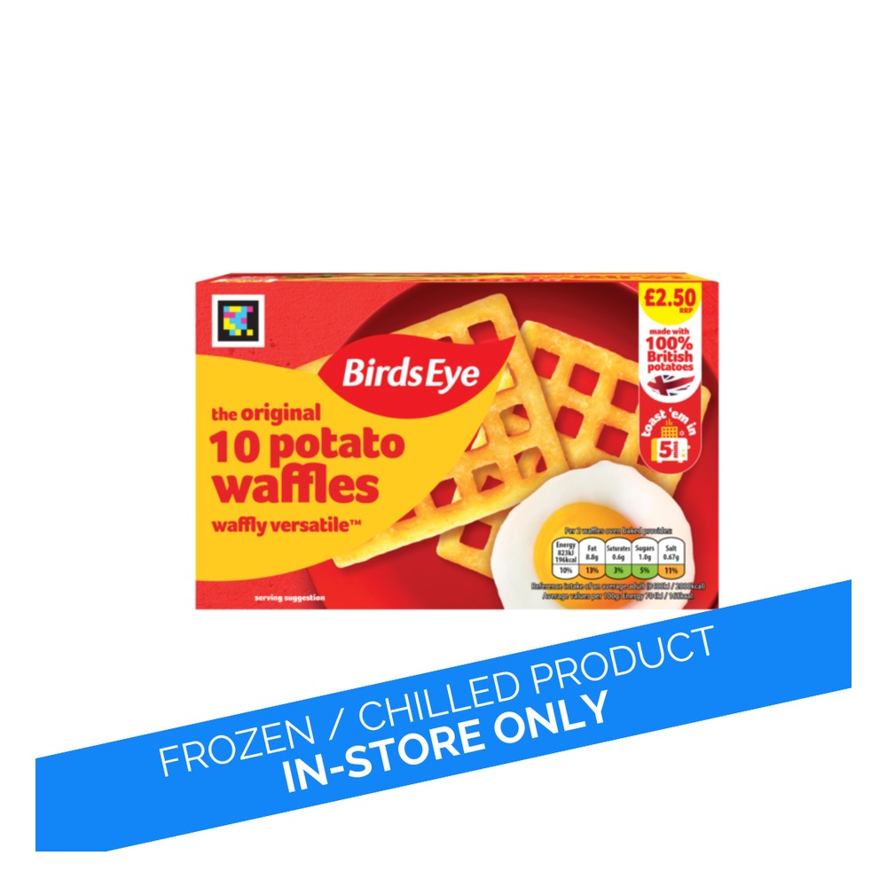 B/EYE POTATO WAFFLES £2.50